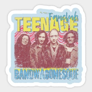 Teenage Fanclub Vintage 1989 // Bandwagonesque Original Fan Design Artwork Sticker